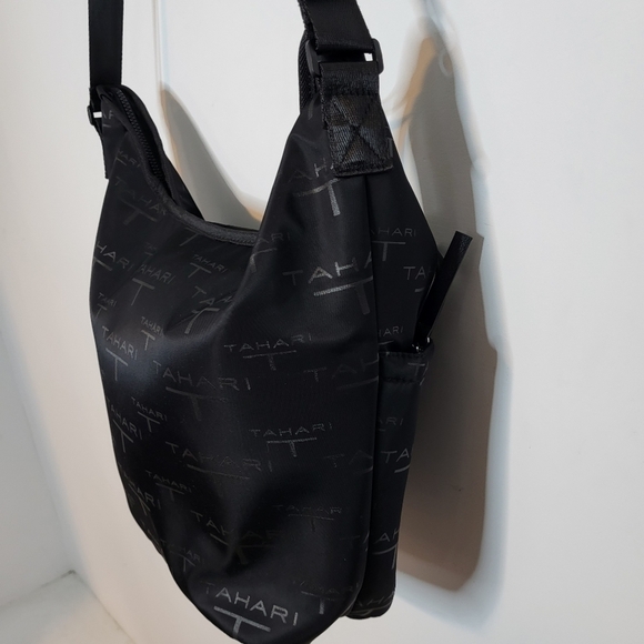 Tahari Shoulder Large Black Monochrome Bag - Picture 6 of 11